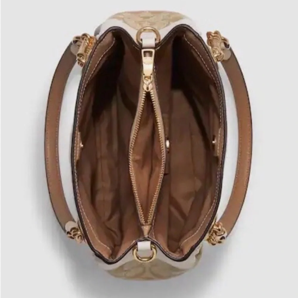 Coach Cammie Chain Bucket Bag in Light Khaki/Chalk - Picture 2 of 16